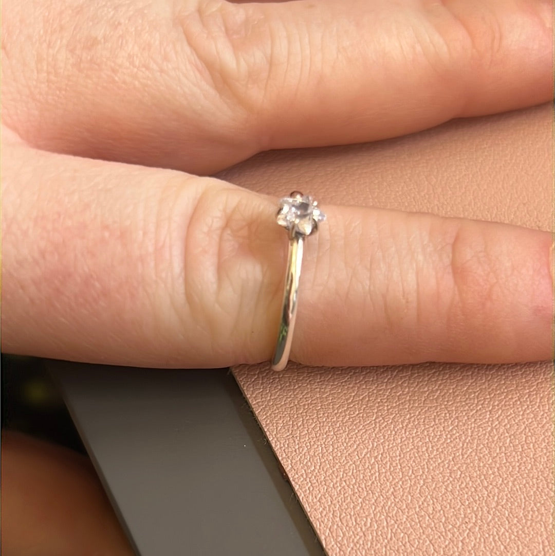 Genuine Pandora Clear Sparkling Star Celestial Solitaire Ring 56