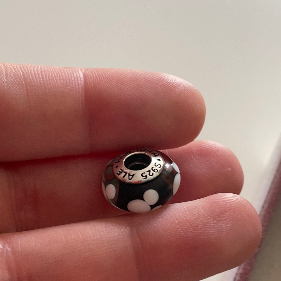 Pandora Disney Mickey Mouse Glass Murano Charm