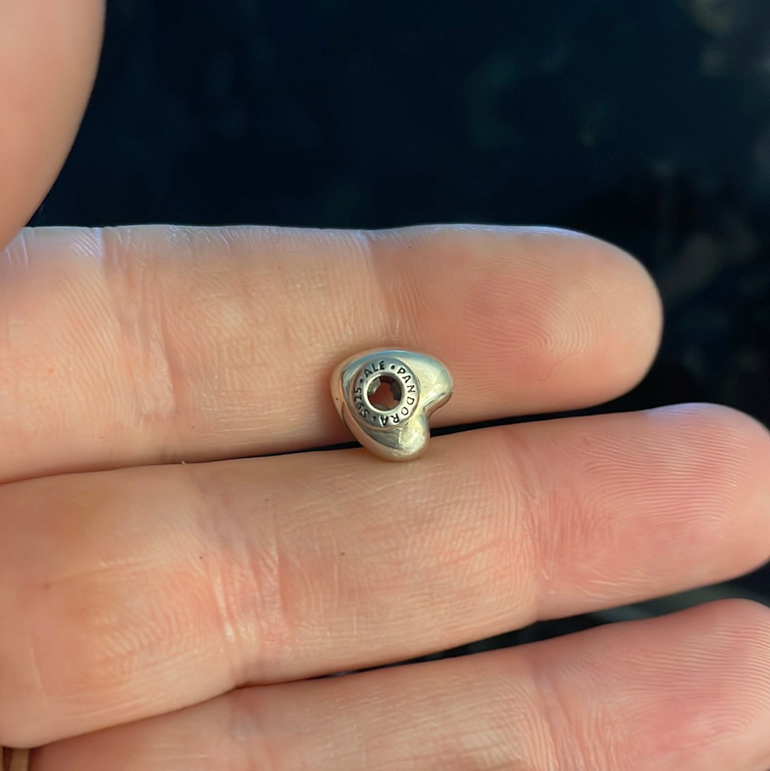 Genuine Pandora Essence Charm Spacer Follow your Heart Charm / Rose Gold