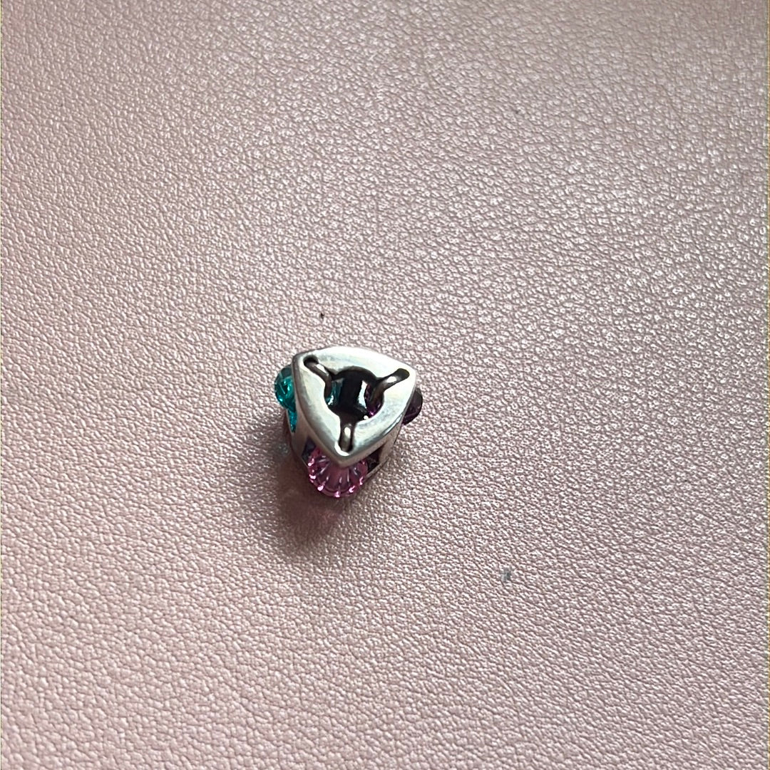 Genuine Trollbeads Winter Jewel Large Spinning Gem Charm RARE