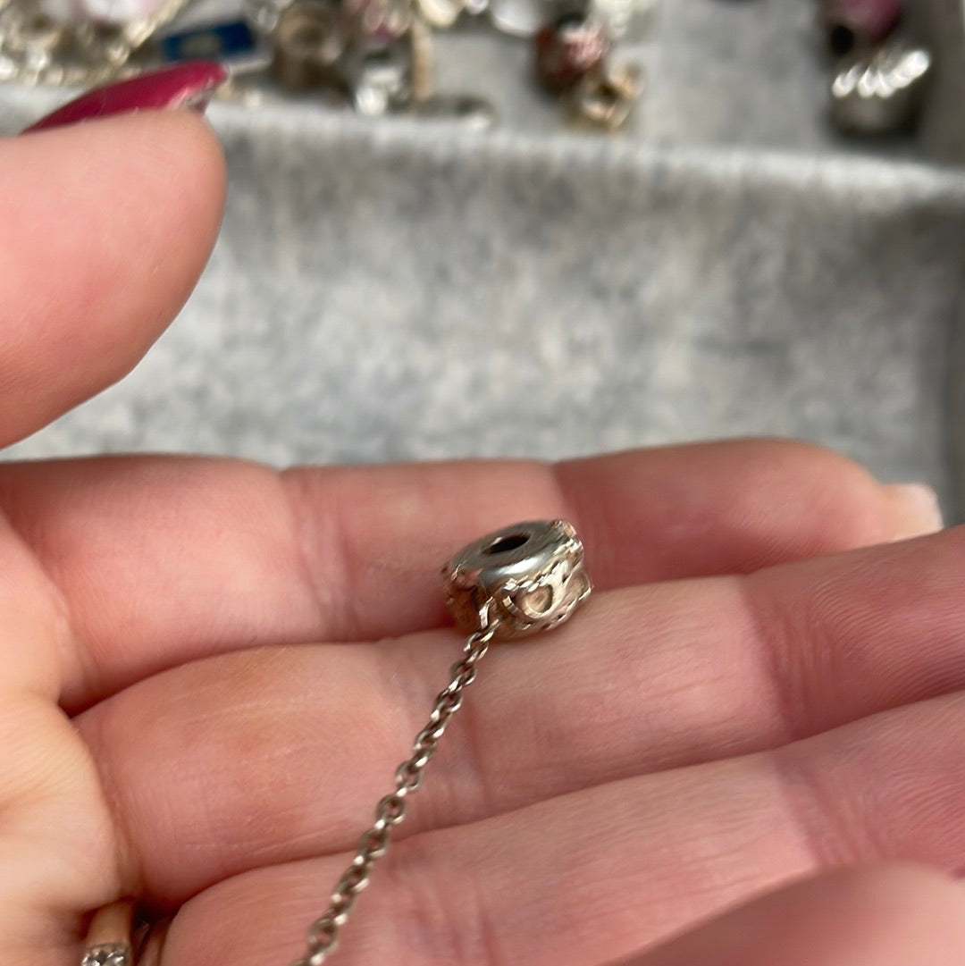 Genuine Chamilia Safety Floral Chain Clip Fits Pandora Moments