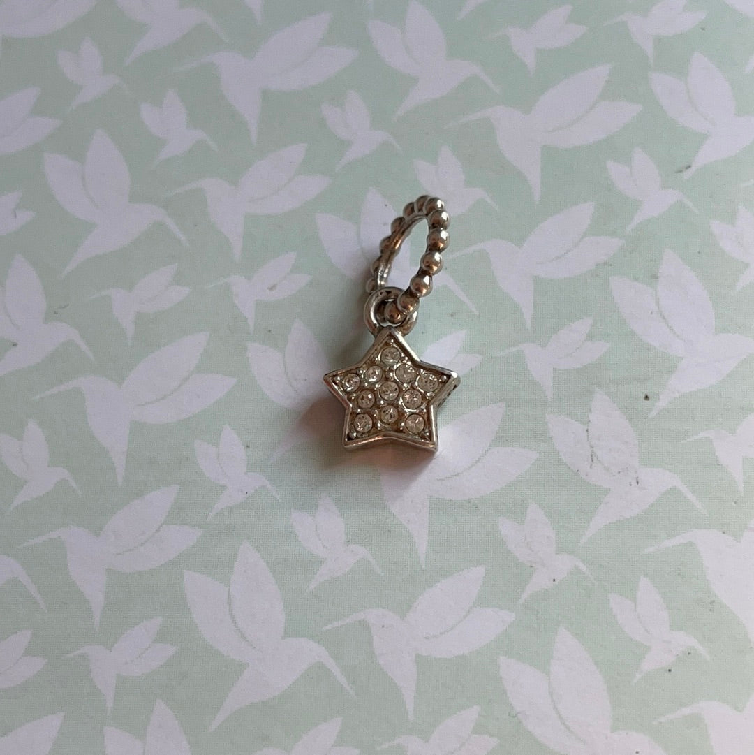 Genuine Chamilia Tiny Clear Pave Star Dangle Charm