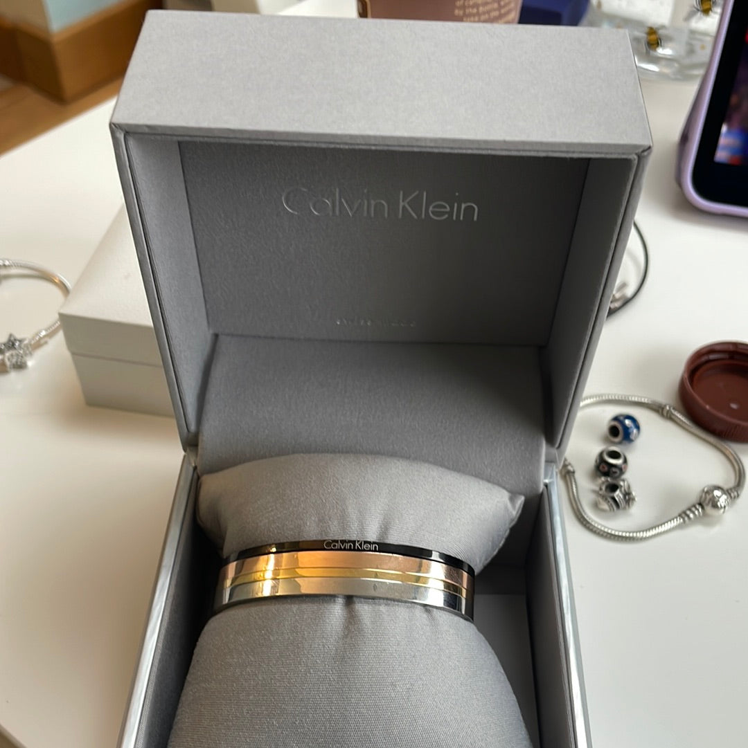 Genuine Calvin Klein 4 x Bangle Set with Box Size Small