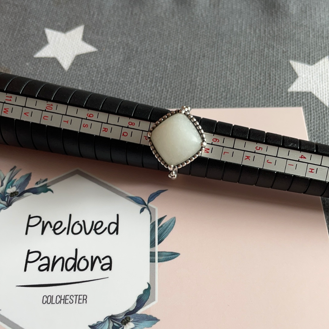 Genuine Pandora White Quartzite Ring in Size ...
