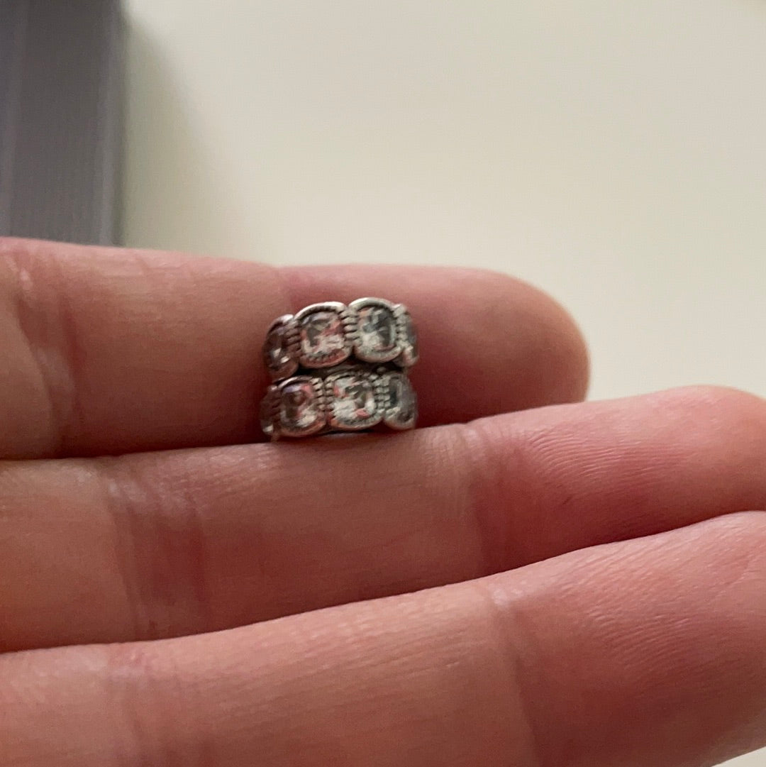 Genuine Pandora Clear Alluring Cushion Pave Spacers