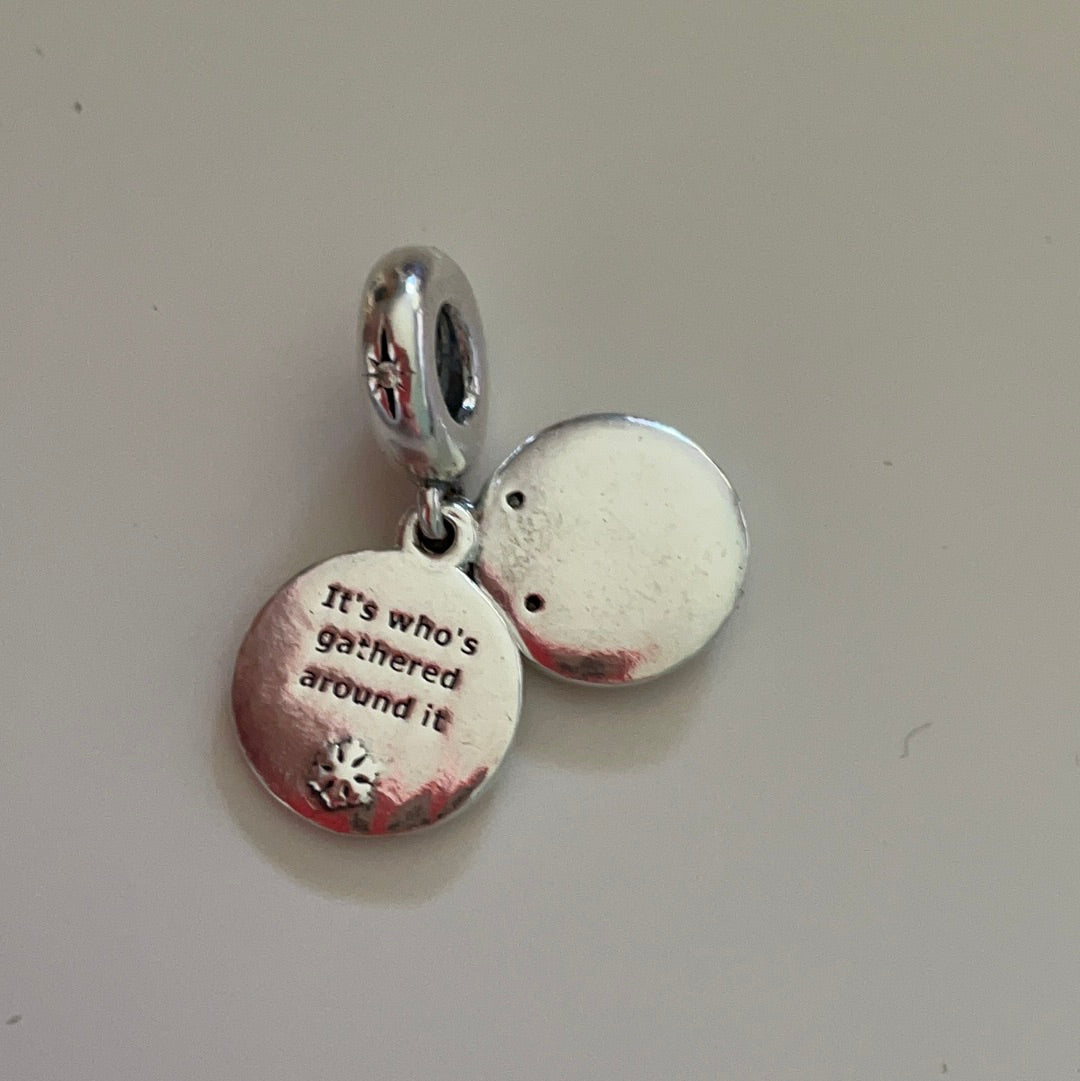 Genuine Pandora Christmas Enamel Scene Dangle Reindeer and Snowman