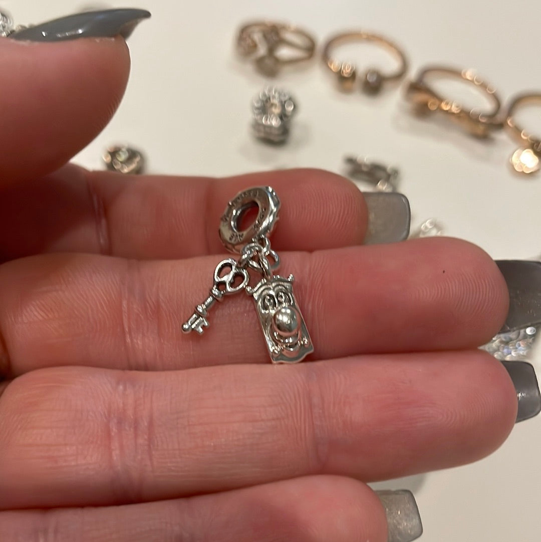 Genuine Pandora Disney Door and Key Alice in Wonderland Charm