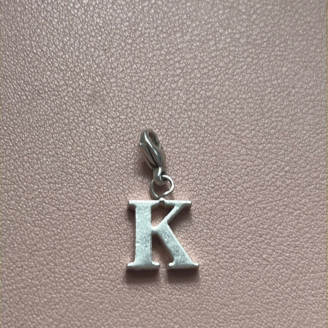 Genuine Thomas Sabo Sterling Silver Letter K Initial Clip Charm