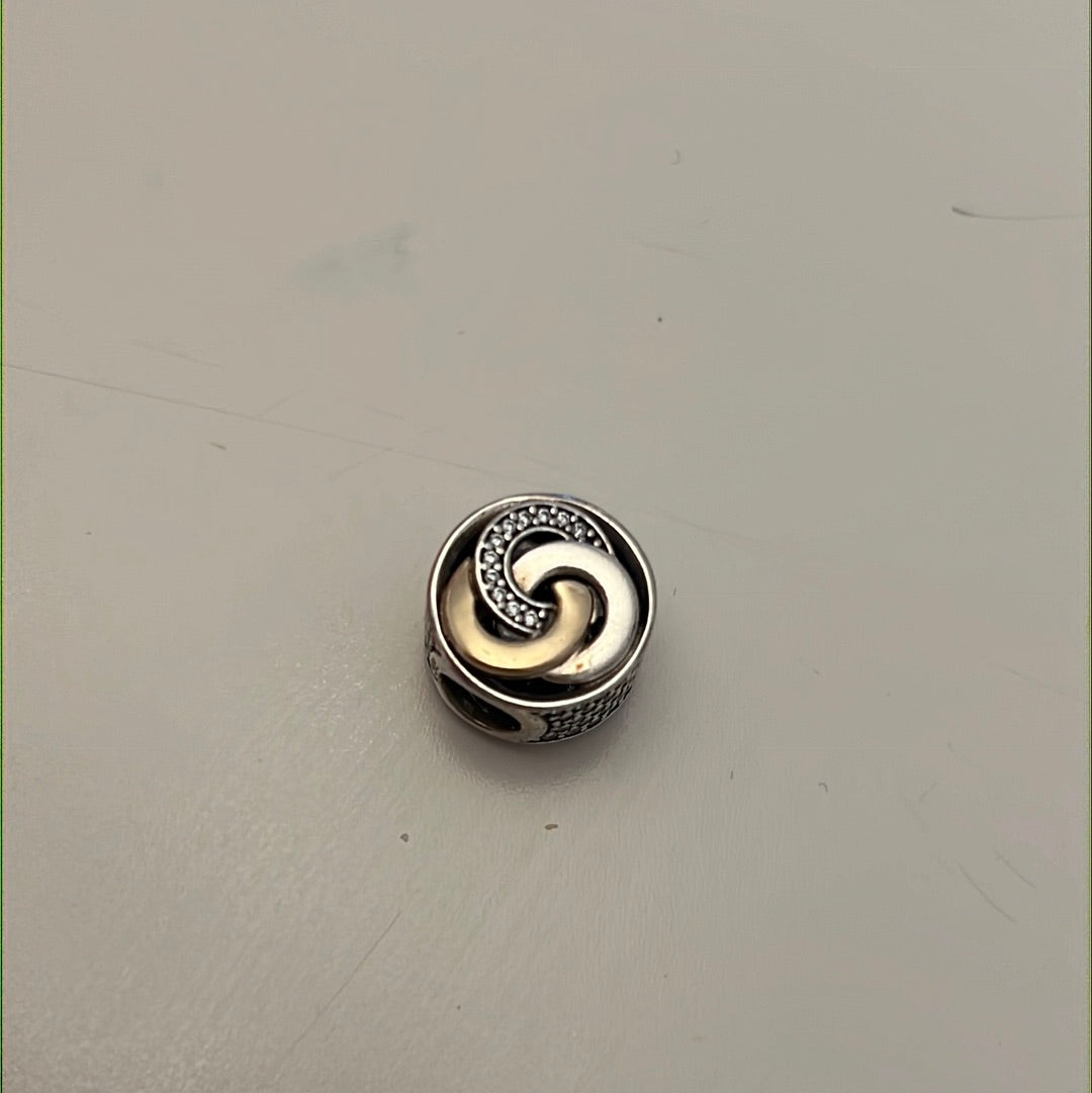 Genuine Pandora Two Tone Intwined Circles Charm