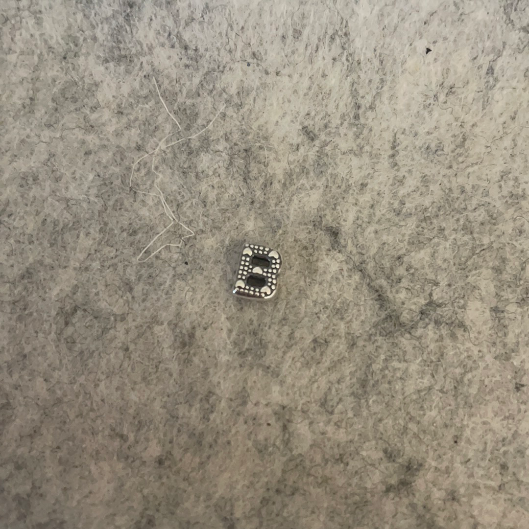 Genuine Pandora B Initial Letter With Hearts Petite Charm