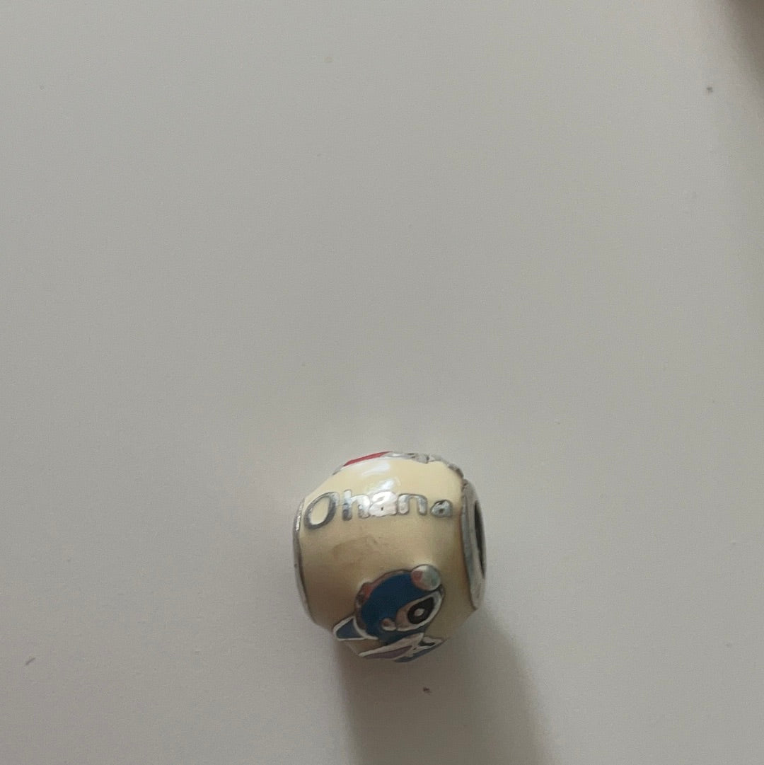 Genuine Pandora Disney Lilo and Stitch Charm Enamel Ball Ohana