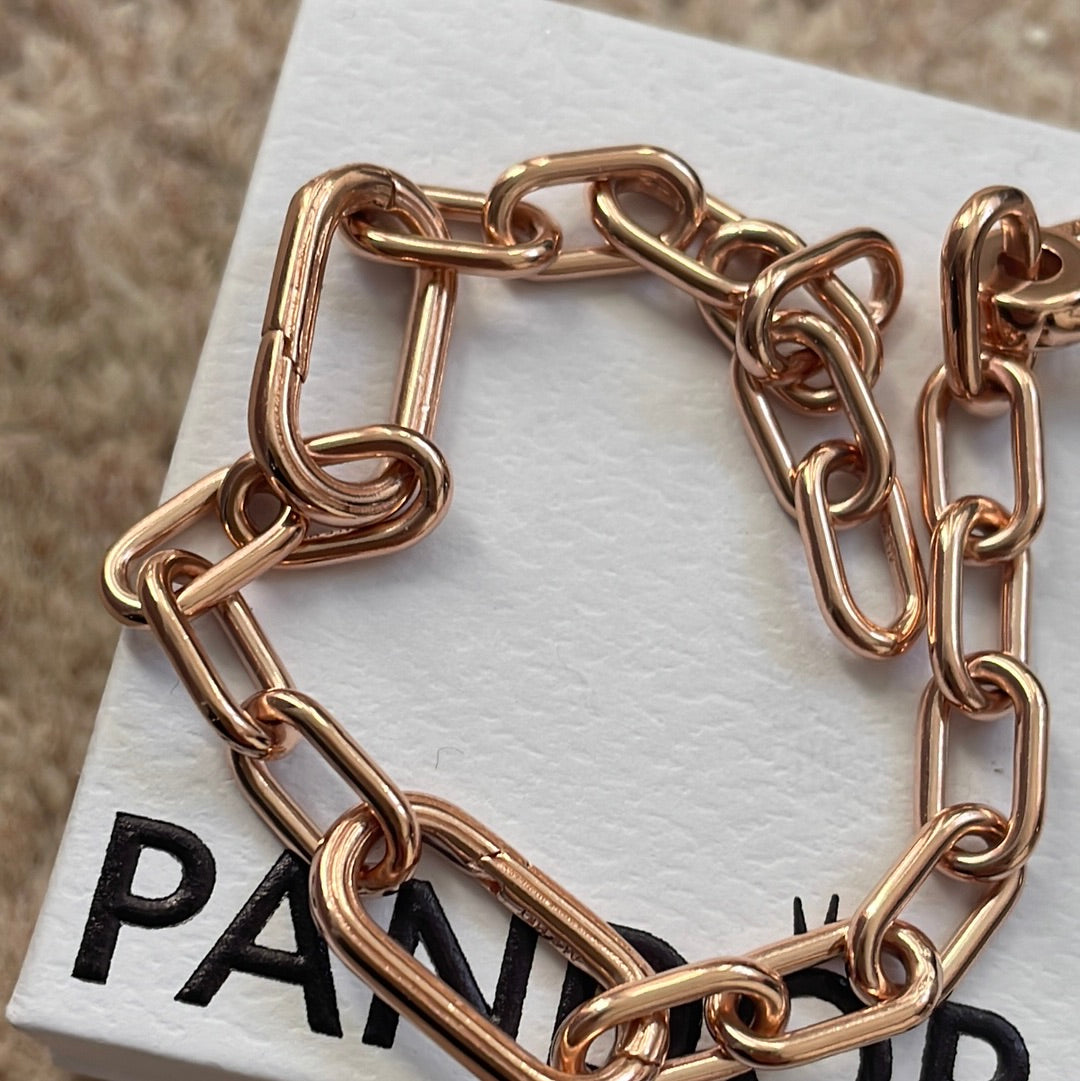 Genuine Pandora Me Essence Rose Gold New Style Link Chain Bracelet Size 20cm