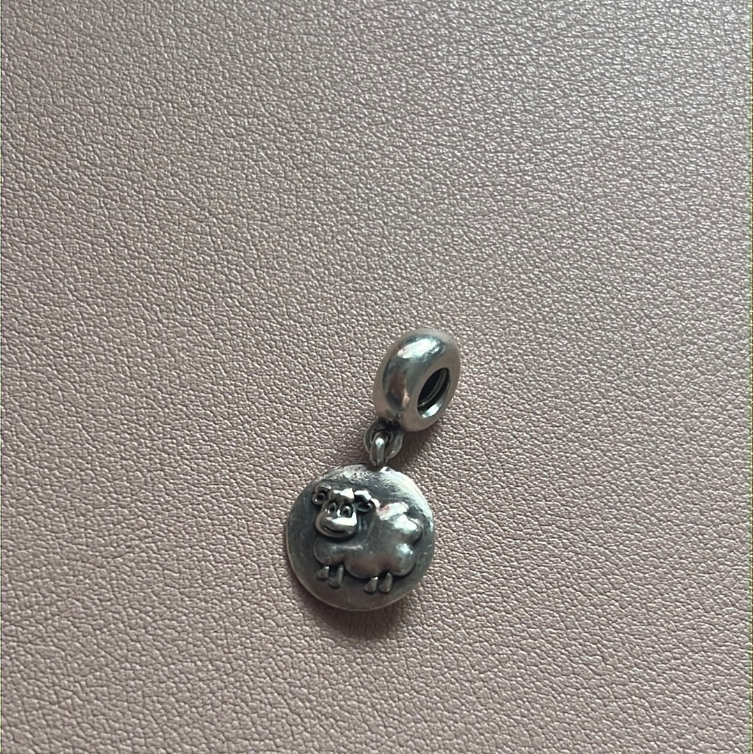 Genuine Pandora Rare Horoscope Sheep Year of the Ram Dangle Charm