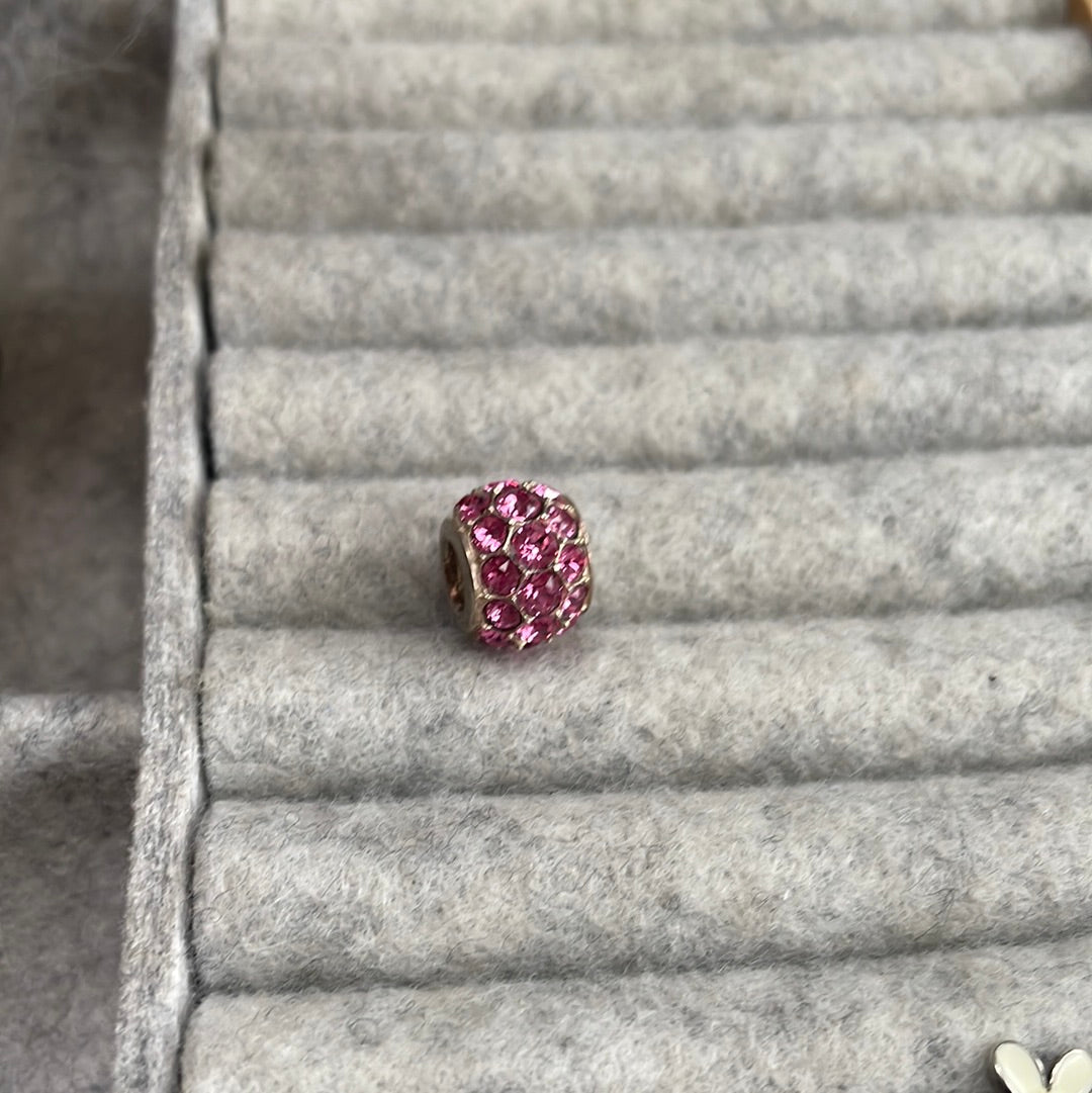 Genuine Chamilia Pink Sparkle Pave Charm