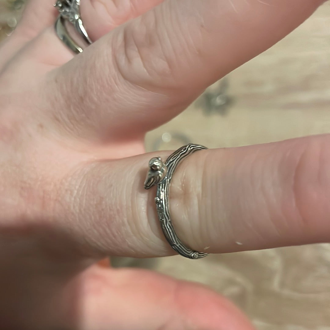 Genuine Pandora Bird on a Branch Ring Size 58
