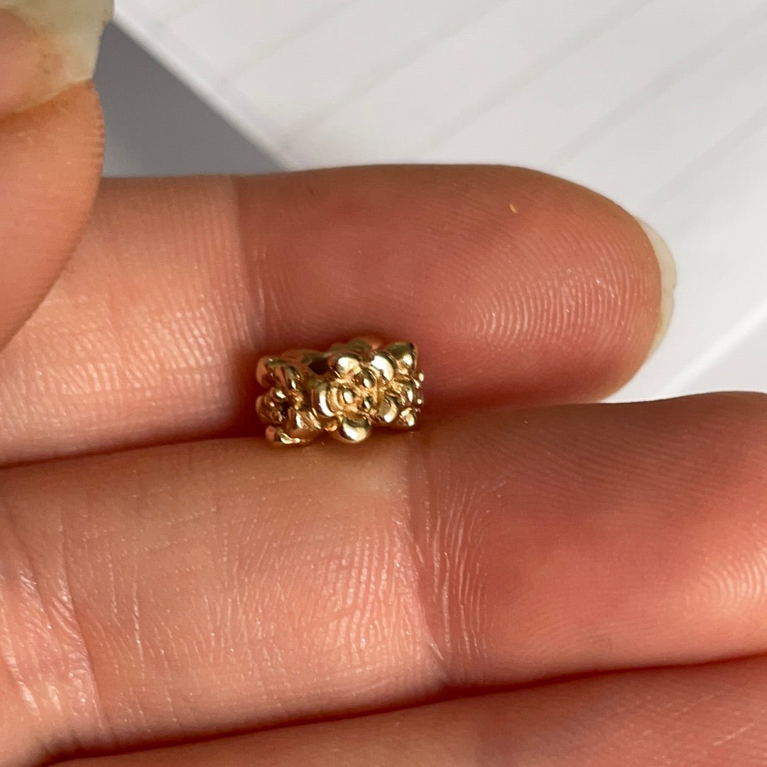 Genuine Pandora Solid 14ct Gold Ring of Flowers Large Spacer Charm HTF