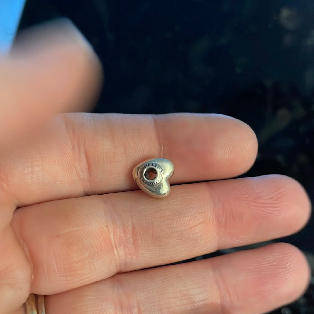 Genuine Pandora Essence Charm Spacer Follow your Heart Charm / Rose Gold