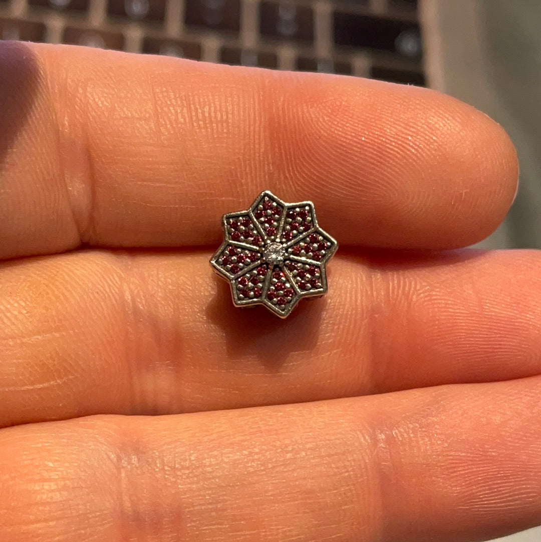 Genuine Pandora Black Friday 2016 Limited Edition Pink Poinsettia Flower Pave Charm