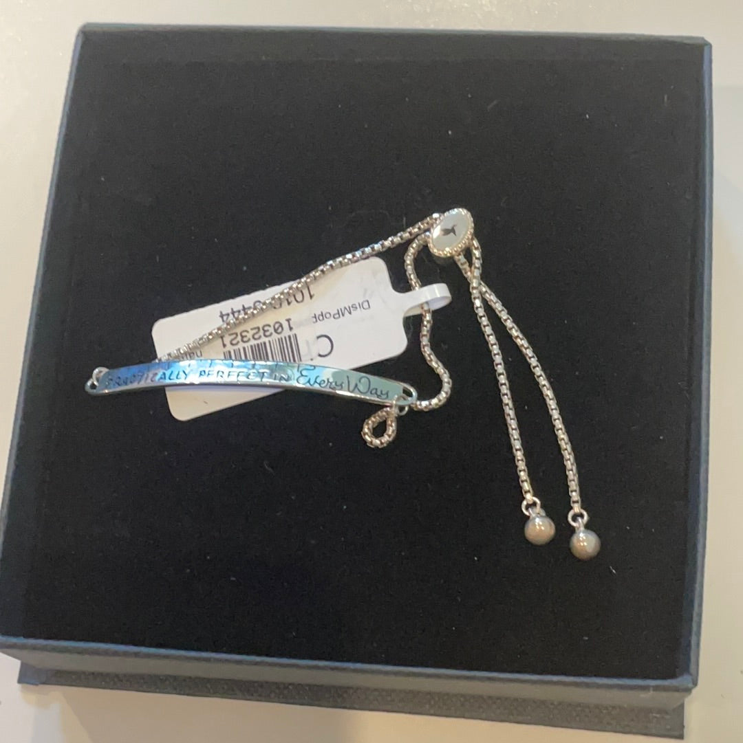 Genuine Chamilia Brand New in Box Disney Mary Poppins 'Practically Perfect in everyway' Tape Measure Tennis Bracelet