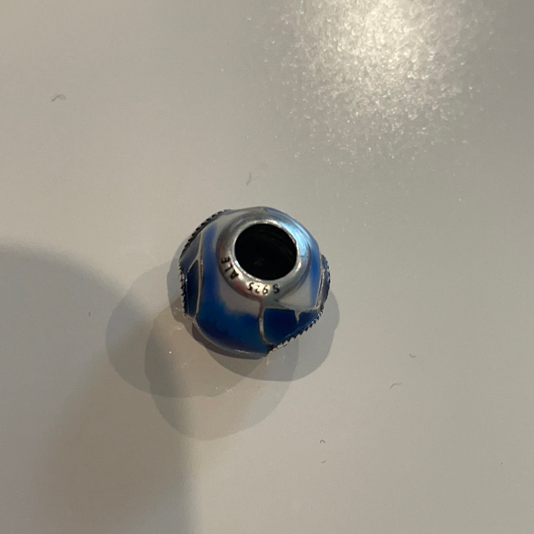 Genuine Pandora Blue Enamel Butterfly Wing Charm