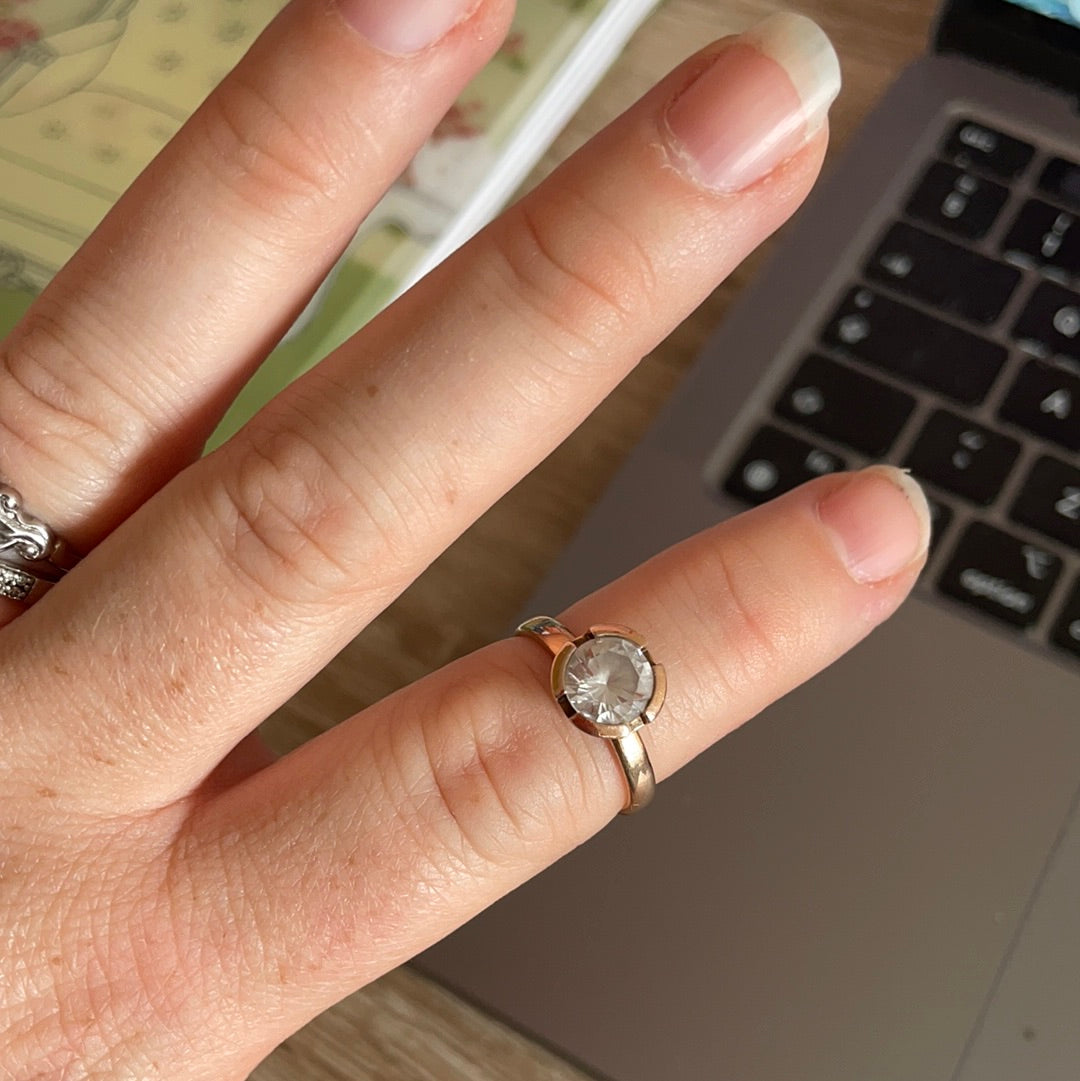 Thomas Sabo Rose Gold Clear Stone CZ Eternity Ring Size 54 VARIOUS STYLES