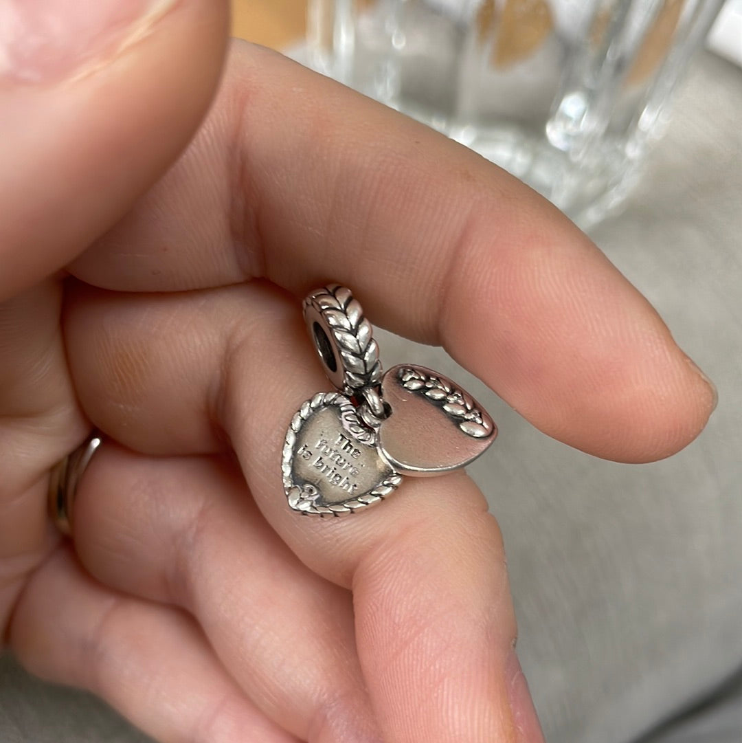 Genuine Pandora Seed Dangle Crop Wheat Sheaf Charm Dangle Charm 'The future is bright’