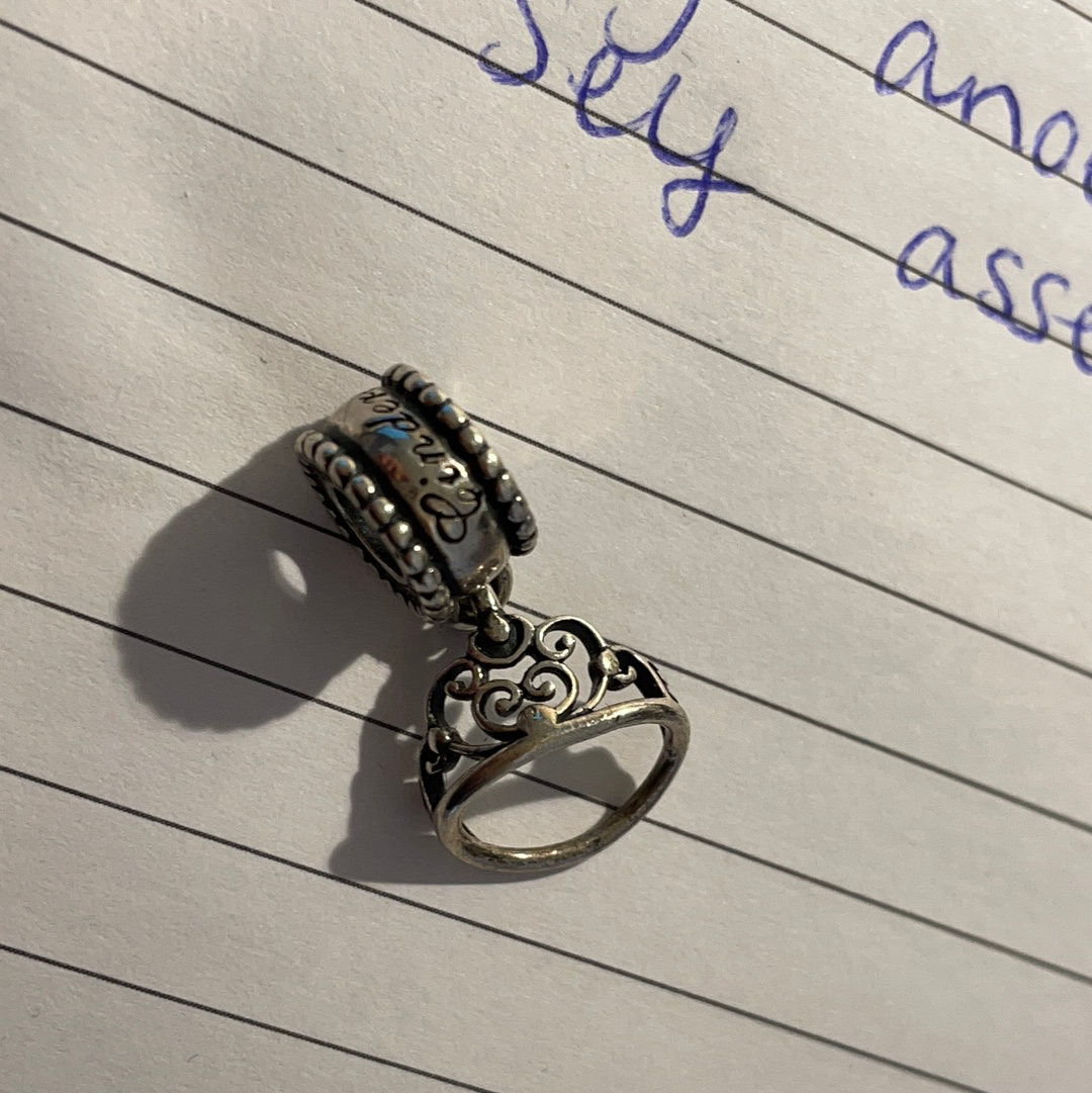 Genuine Pandora Cinderella Crown Tiara Disney Princess Dangle