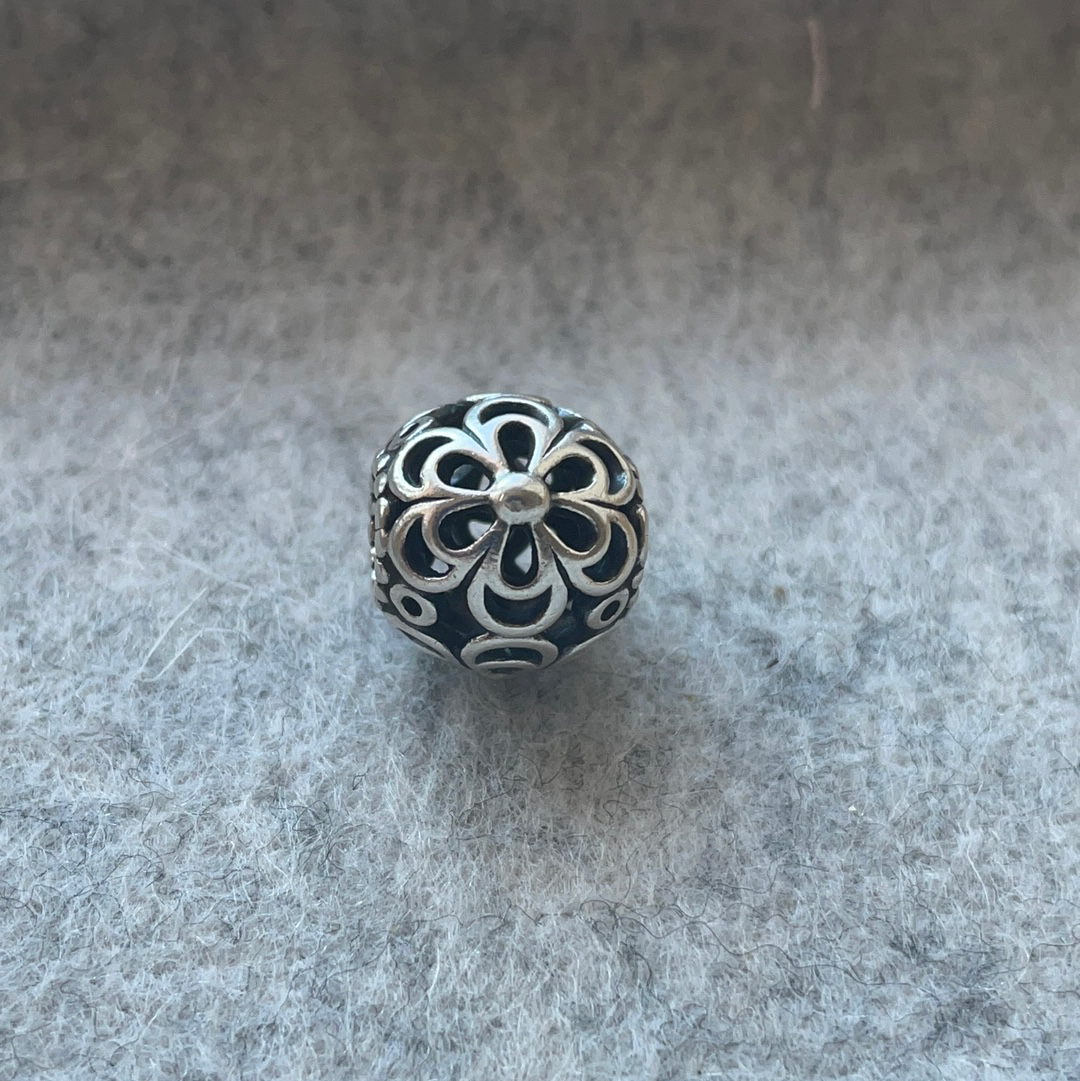 Genuine Pandora Large Flower Openwork Charm