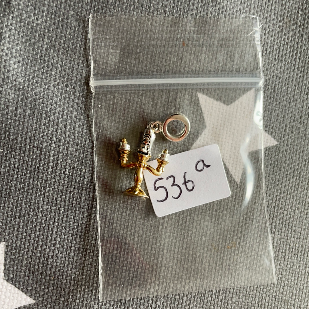 Genuine Chamilia Disney Lumiere Beauty and the Beast Two Tone Charm