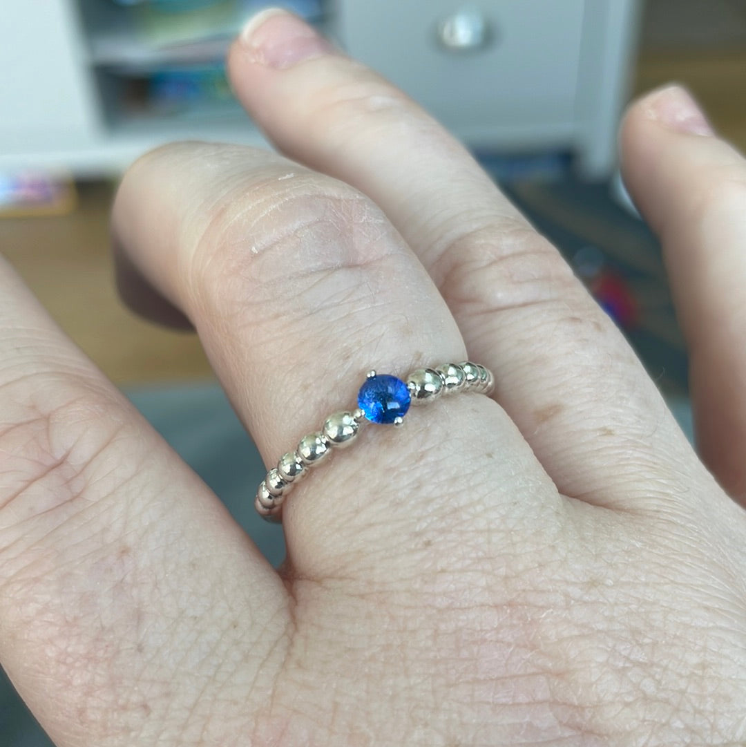 Genuine Pandora New Style Birthstone Beautiful Blue Ring in Size 60