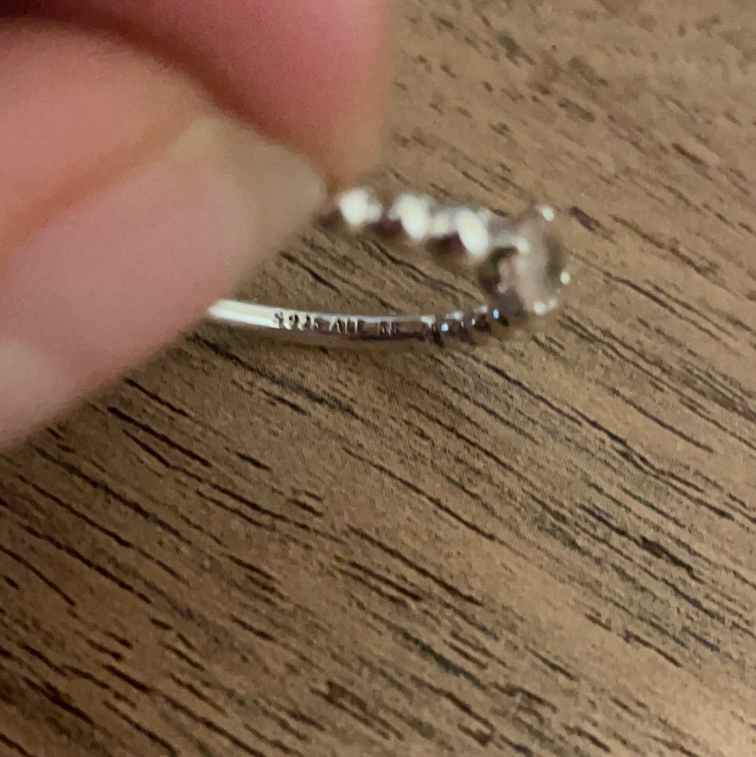 Genuine Pandora New Style Pale Pink Birthstone Ring 54