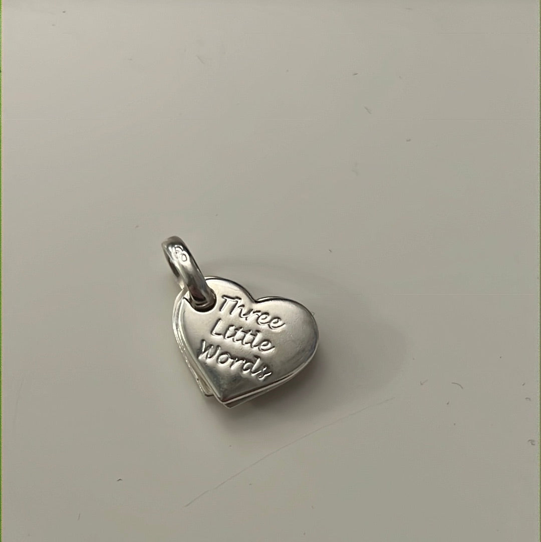 Genuine Links of London Sterling Silver Three Little Words “I love you” Book Charm fits on Sweetie Bracelet