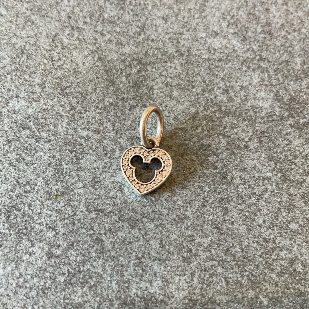 Genuine Pandora Pave Disney Mickey Cut Out Dangle