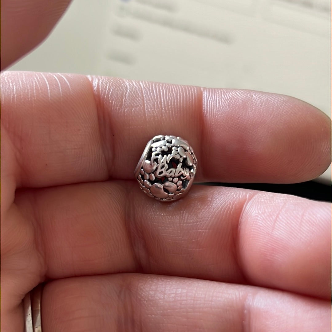 Genuine Pandora Openwork Fur Baby Openwork Paw Print Charm