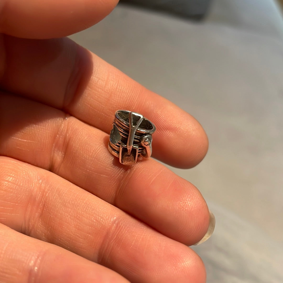 Sterling Silver Bucket and Spade Seaside Beach Charm
