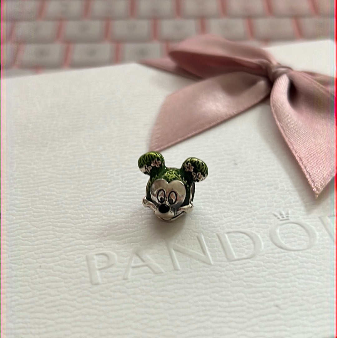 Genuine Pandora Disney Parks Exclusive Epcot Flower Festival 2018 Mickey Mouse Charm