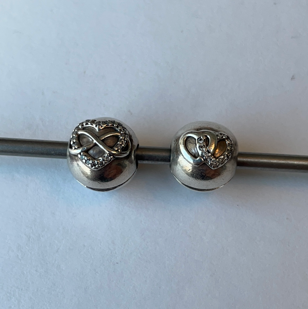 Genuine Pandora Pave Star Clips Pair Of READ