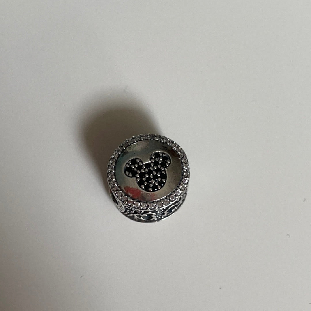 Genuine Pandora Disney Pave Minnie and Mickey Head Charm