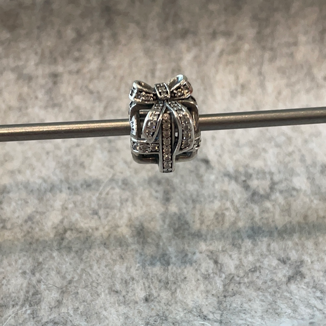 Genuine Pandora Pave Christmas Birthday Xmas Gift Present Charm Openwork