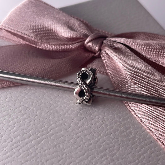 Genuine Pandora Pave Infinity Pave Spacer Charm x2
