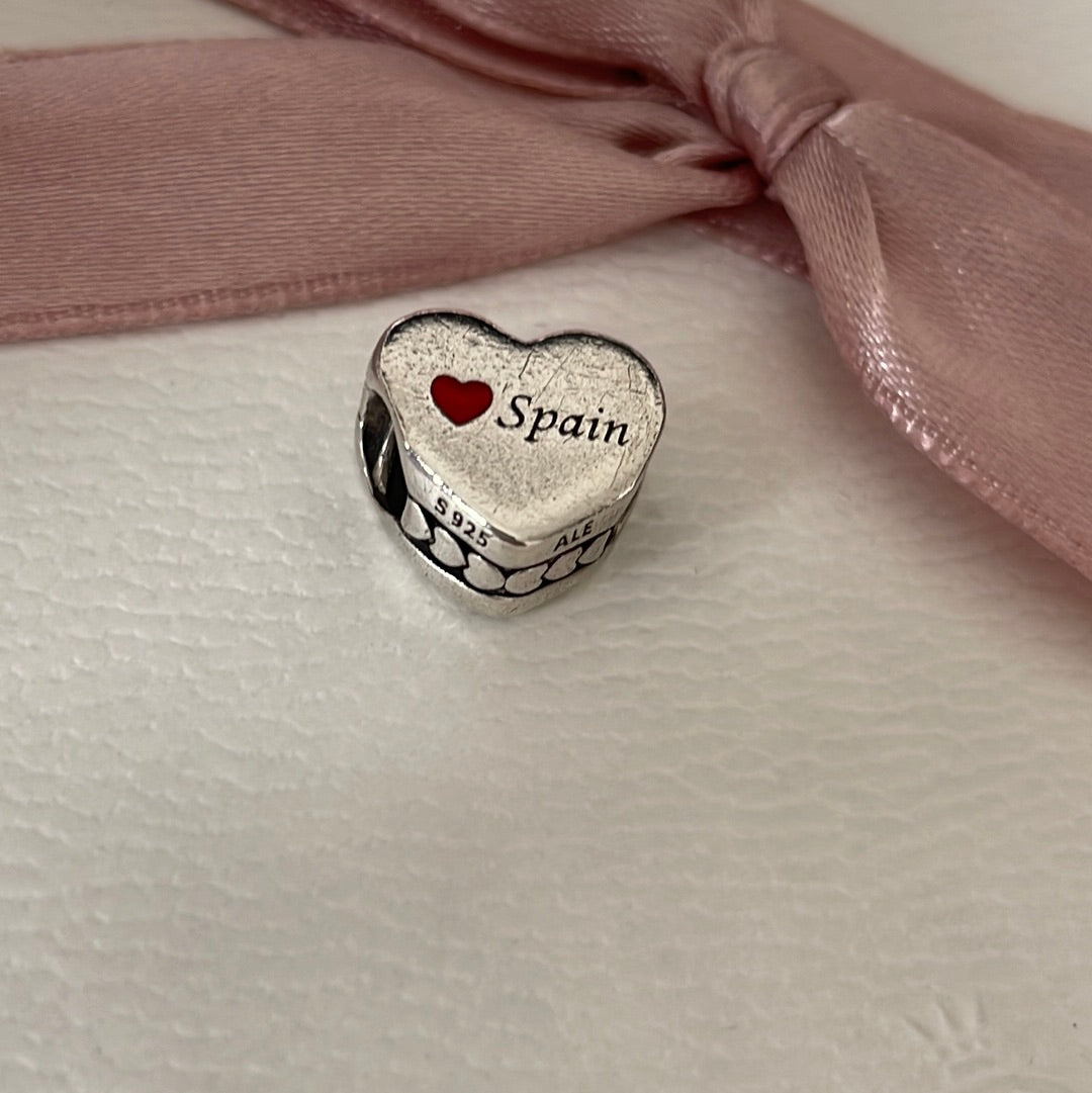 Genuine Pandora Spain Heart Travel Heart Charm Spain