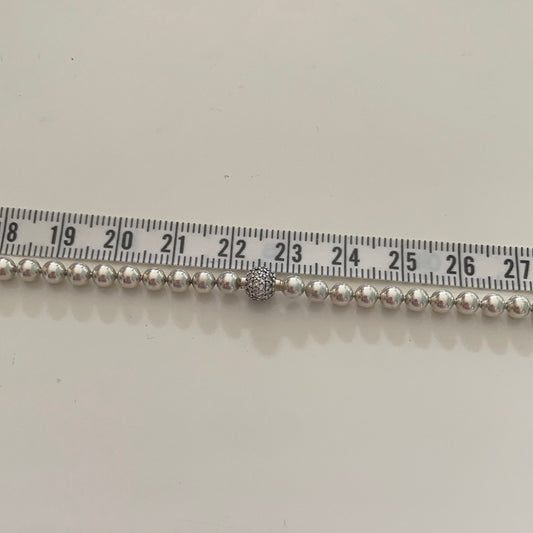 Genuine Pandora Beaded Pave Necklace 45cm