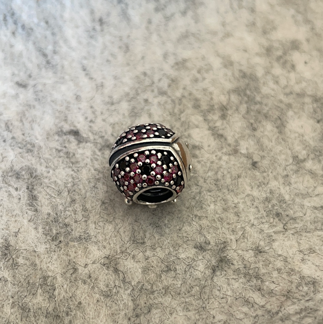 Genuine Pandora Pave Love Bug Ladybird Charm