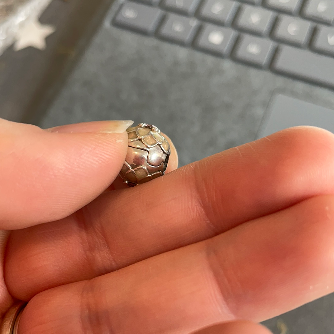 Genuine Pandora Cream Blooming Dahlia Flower Bloom Clip