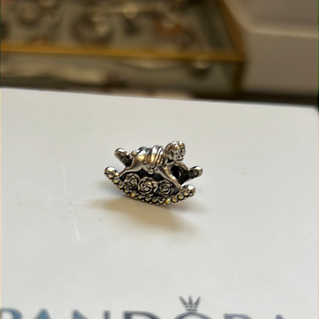 Genuine Chamilia Pave Unicorn Rocking Horse Charm