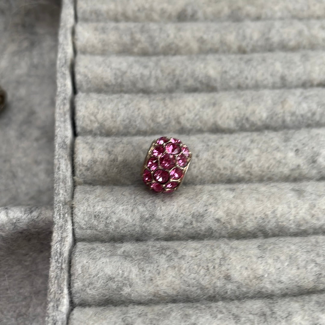 Genuine Chamilia Pink Sparkle Pave Charm