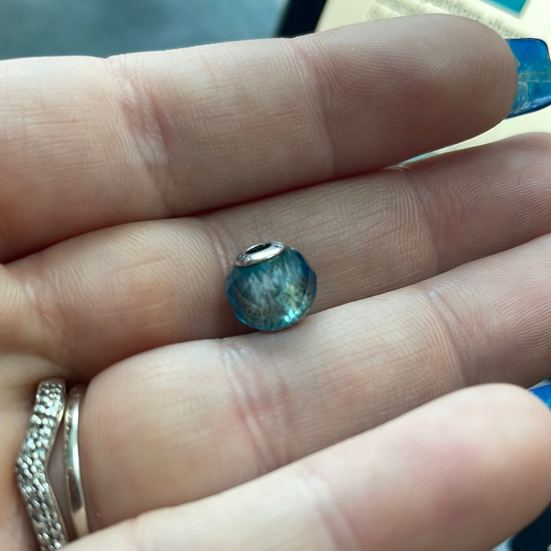 Genuine Pandora Essence Charm Friendship Blue Faceted Stone