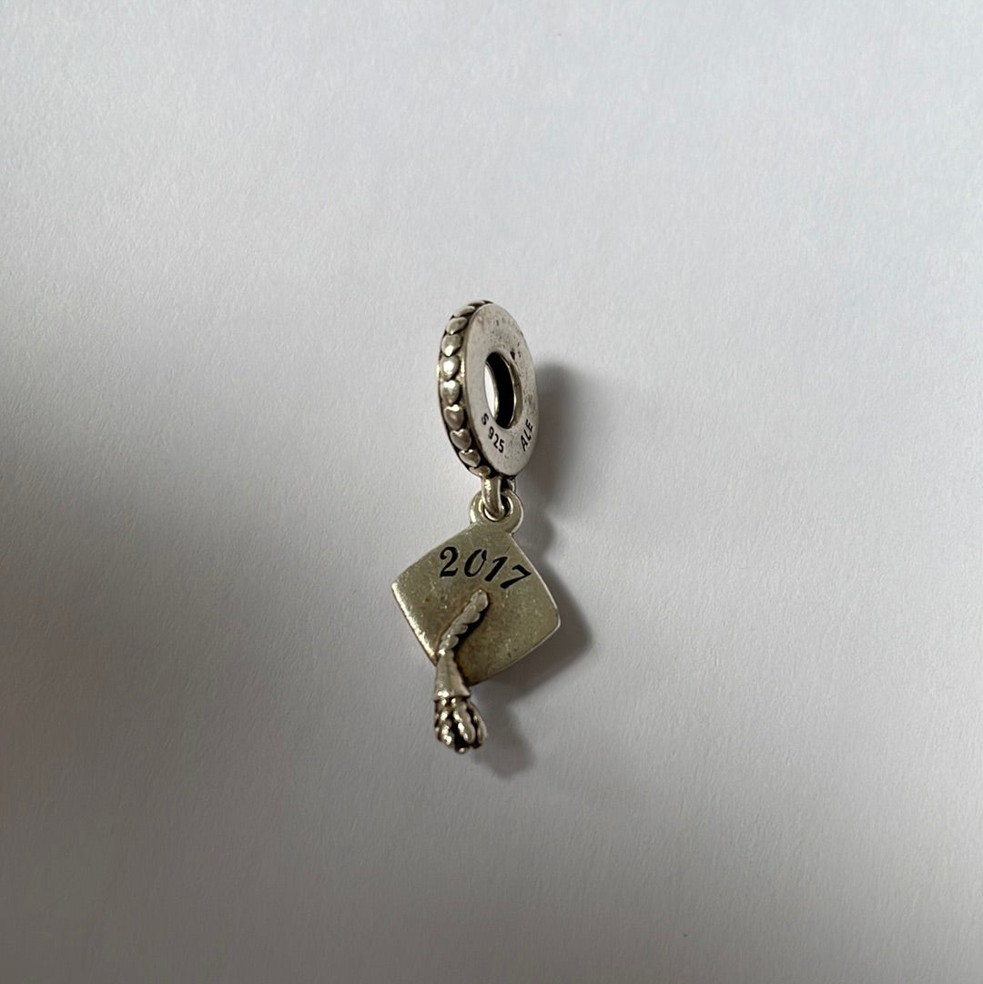 Genuine Pandora Graduation Hat 2017 Dangle Charm