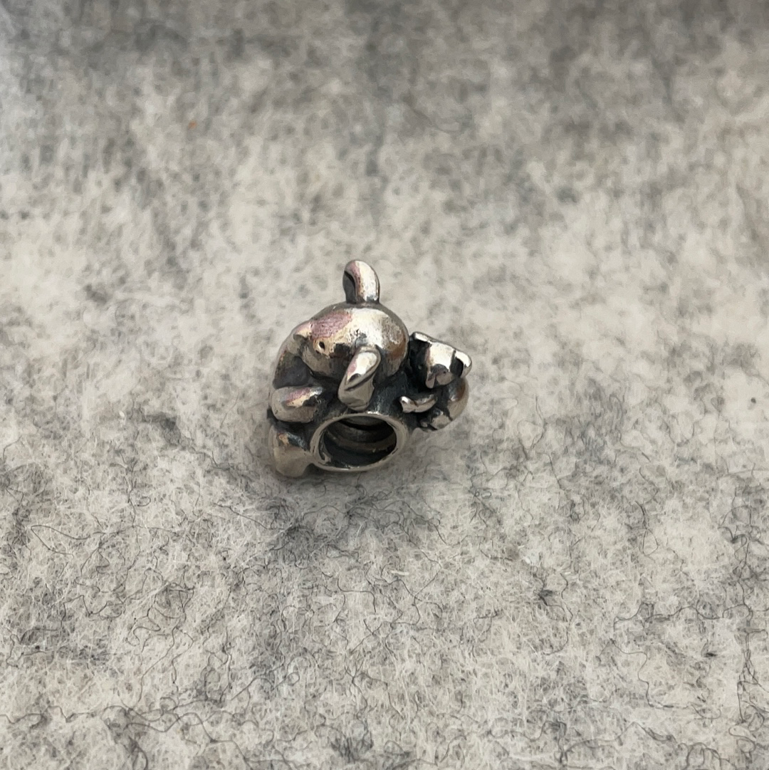 Genuine Chamilia Koala Bear Charm with Baby on Her Back BEAUTIFUL Charm
