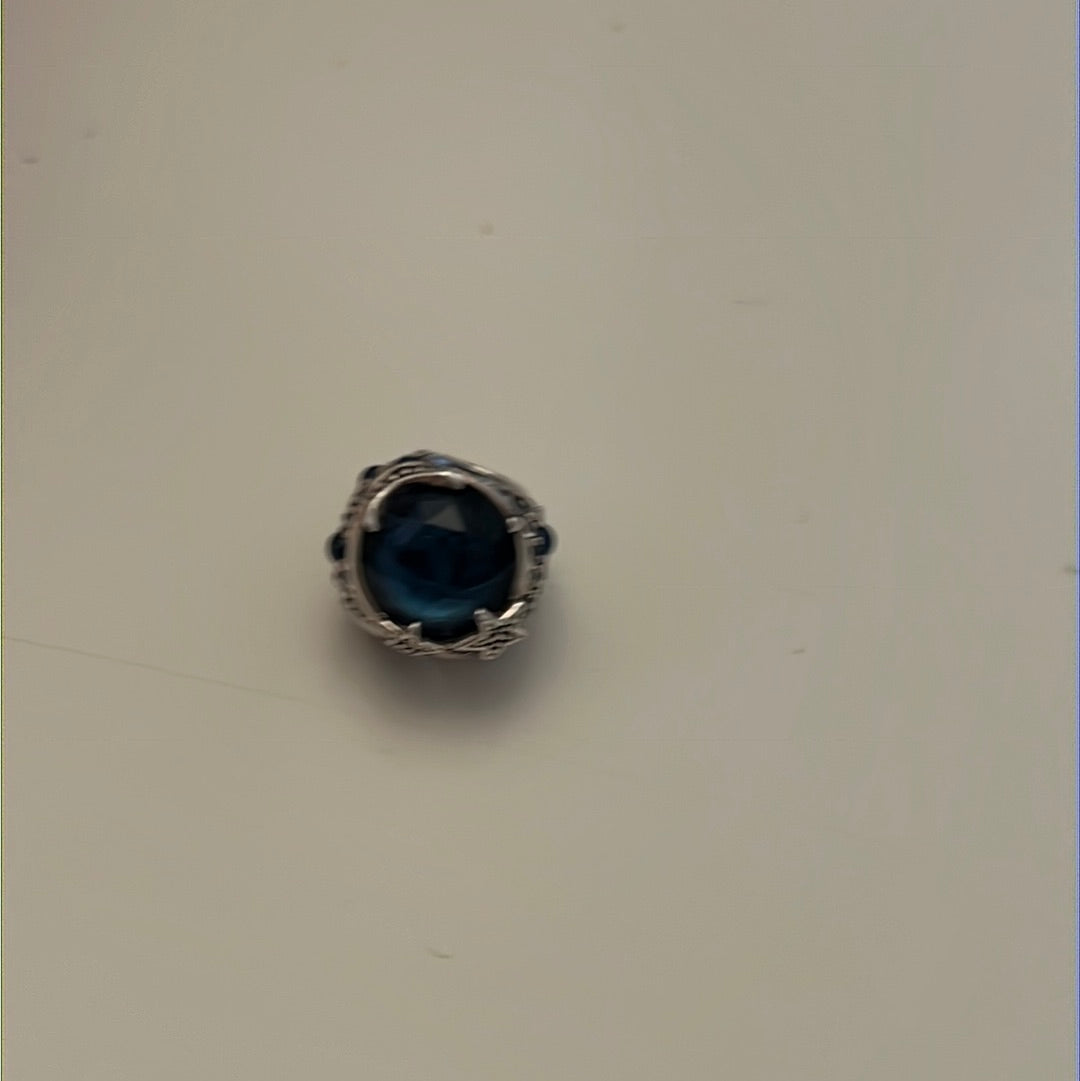 Genuine Pandora Sparkling Blue Stone Stars Celestial Charm